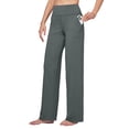 thumbnail image 1 of Pantalones de yoga Willit, vestido de pierna ancha con bolsillos de trabajo, color verde, XS, para mujer, 1 of 2