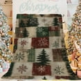 thumbnail image 6 of Beautynvta Christmas Blanket, Snowflake Christmas Tree Plaid Printed Throw Blanket, Super Soft Warm Flannel Winter Blanket for Sofa Couch Bed Chair Office, 27.5''x39.4'', 6 of 6