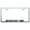 Brushed Chrome, variant on Honda Civic SI Laser Etched Logo Cut-Out License Plate Frame (Black)