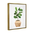 thumbnail image 3 of Stupell Round Green Leaves Planter Botanical & Floral Painting Gold Floater Framed Art Print Wall Art, 3 of 6