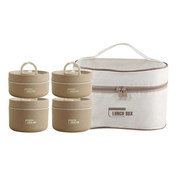 Fiambrera Portátil con Aislamiento, de Acero Inoxidable 304, a Prueba de Fugas, con Bolsa de Aislamiento Térmico Incluida, 4 Horas de Retención de Calor, Ideal para Uso En Exteriores, Oficin