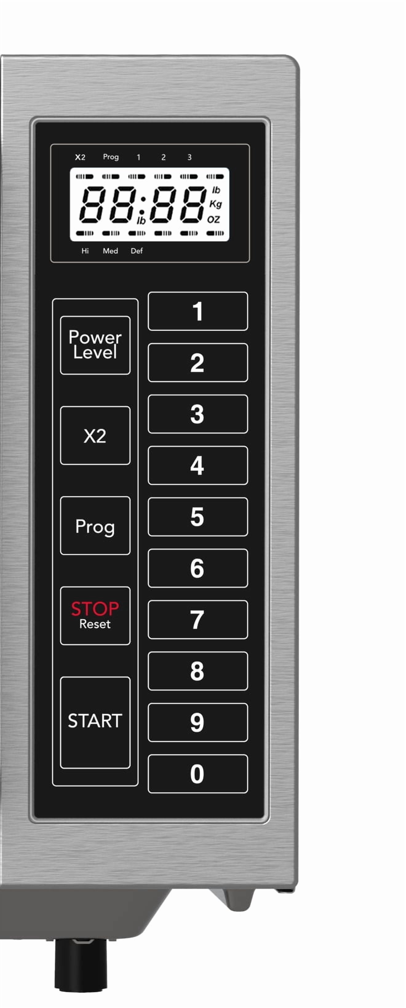 Frigidaire 0.9 Cu. ft. Commercial Microwave, NSF Certified Microwave with 10 Programmable Memory, Touch Screen Control, Stainless Steel