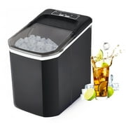 Yabuy Ice Maker, Quick Ice Making, Self Cleaning, 10Cubes Ready in 6 Mins, 26lbs in 24Hrs, for Home Kitchen Office Bar Party