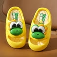 thumbnail image 3 of Liyamei Summer Girls' Large Sized Rabbit Dinosaur Pattern Flip Flops For Children Suitable For Indoor And Outdoor Wear Cute Girls' Soft Soled Ladies' Flip Flops Yellow 6.5-7 Years, 3 of 5