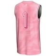 thumbnail image 3 of Youth GameDay Greats #1 Pink Tulane Green Wave Lightweight Basketball Jersey, 3 of 4