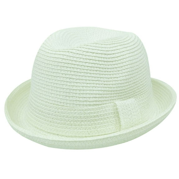 Solid White Fits One Size 100% Paper Fedora Stetson Homburg Bowler Flip Bowl Hat