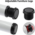 thumbnail image 3 of 4x Pies De Meuble Reglables Pies De Table En Acier Inoxydable Avec Vis Blanc - 5cm, 3 of 5