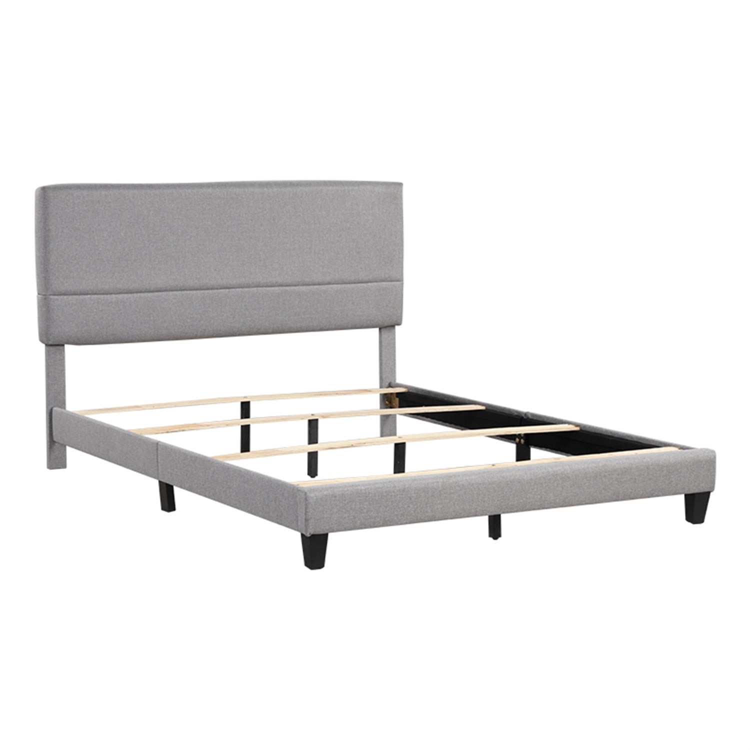 Kadyn Queen Platform Bed Frame with Linen Headboard, Fabric Upholstered Bed Frame / Wood Slat Support / No Box Spring Needed / Easy Assembly, Gray Kadyn Queen Platform Bed Frame with Linen Headboard, Fabric Upholstered Bed Frame / Wood Slat Support / No Box Spring Needed / Easy Assembly, Gray