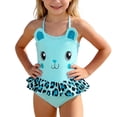 thumbnail image 7 of RMGVDSD Toddler Girls One Piece Swimsuits Cartoon Cat Print Swimsuit Cute Ruffle Skirted Bathing Suit For Toddler Kids Swimwear Summer Beachwear 3-4 Years, 7 of 7