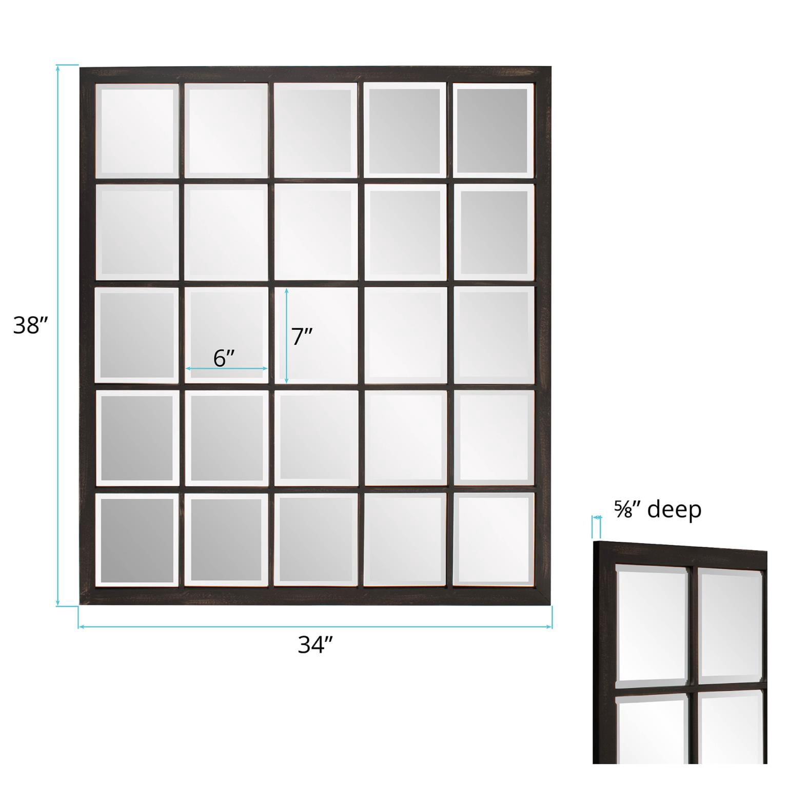 Tyler Dillon Metal Framed Beveled Superior Wall Mirror