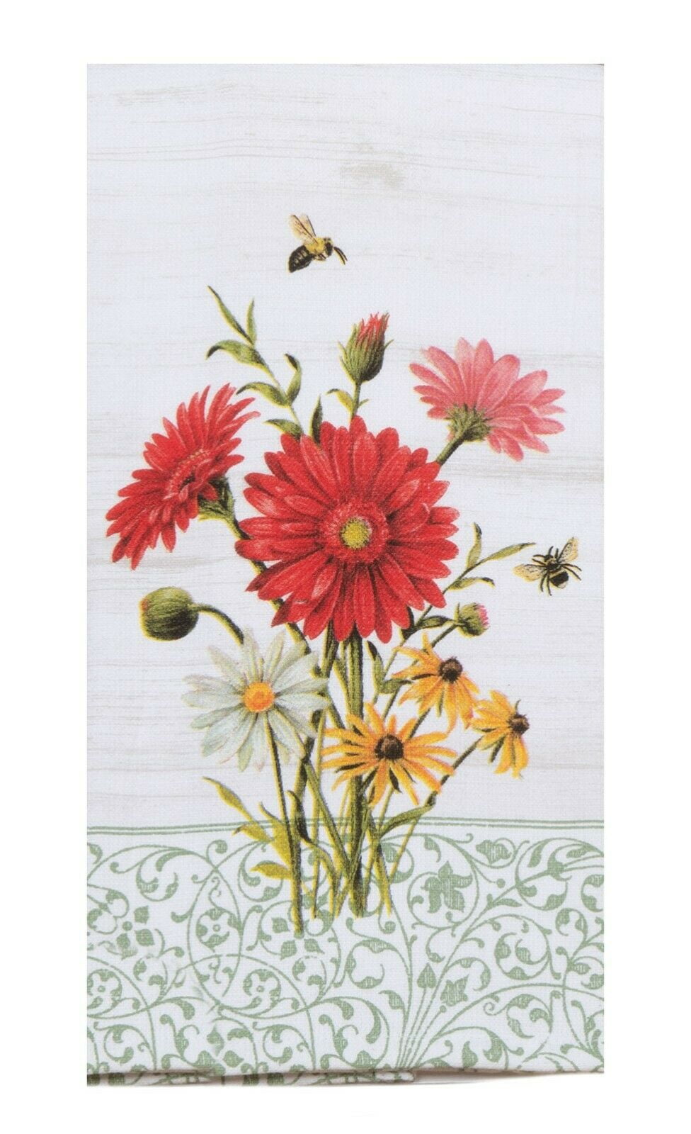 Set of 2 BEE INSPIRED Honey Bee Terry Kitchen Towels by Kay Dee Designs