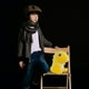thumbnail image 3 of Dinosaurio De Peluche con Cuerno Tierno Amarillo Importadora La Merced Felpa Suave, 3 of 4