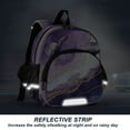 thumbnail image 5 of RMDQTR Adorable Ear-Print Backpack with Reflective Strip and Anti-Lost Leash Adjustable Shoulder Straps Mini Travel Backpack Abstract Dark Purple Marble, 5 of 7