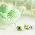 thumbnail image 6 of Bling Jewelry Womens 1Ct Round CZ Stud Earrings Sterling Silver 7MM Birth Month Colors, 6 of 6