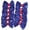 Blue (Red Center), variant on Set of 12 Black Sequin Bows 5 Inches Large Glitter Bows Wholesale Bows, DIY Fabric Hair Bows - No Clips