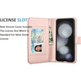 thumbnail image 7 of Galaxy Z Flip5 5G Cases, Samsung Z Flip5 Wallet Case, Samsung Galaxy Z Flip5 PU Leather Case, Tekcoo Luxury Cash Credit Card Slots Holder Carrying Folio Flip Cover Kickstand & Hand Strap, 7 of 7