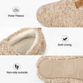thumbnail image 3 of DualTop Women's Soft Curly Comfy Full Slippers Memory Foam Lightweight House Shoes Cozy Warm Loafer with Polar Fleece Lining, 3 of 6