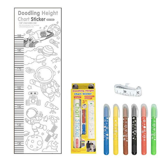 Children's Height Stickers Painting Stickers Measuring Height Ruler Diy Wall Stickers Parent Child Interactive Painting Set Crafts for Girls Ages 8-12 Painting Kids Craft Organizers And Storage