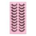 thumbnail image 2 of 10 Pairs Russian Strip Lashes Curly Handmade   F  19x10.5x1.5CM, 2 of 7
