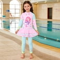 thumbnail image 2 of BOOMNY Toddler Girls 2 Peice Swimsuits Long Sleeve Bathing Suit for Kids Cartoon Graphic Lightweight Summer Vacation Beach Swimwear, 2 of 4