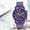 purple, variant on Ausyst Watch for Women Luxury Watches Quartz Watch Stainless Steel Dial Casual Bracele Watch