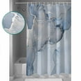 thumbnail image 4 of Marble Blue Bathroom Curtain 78 Inch Shower Curtain with Hooks, Modern Abstract Ink Painting Luxury Waterproof Polyester Bath Curtain Washable Bathtub Curtain 54''x 78'', 4 of 6