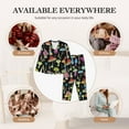 thumbnail image 7 of Lsque Bright Mushrooms Pattern Long Sleeve Pajama Set for Women - Soft 2-Piece Sleepwear and Loungewear Set with Pockets, Comfy Nightwear-X-Large, 7 of 7