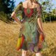 thumbnail image 5 of Vestido Arabesque de Manga Corta Traje de Verano para Mujer Ropa de Mujer Verano 2025 Vestido, 5 of 7