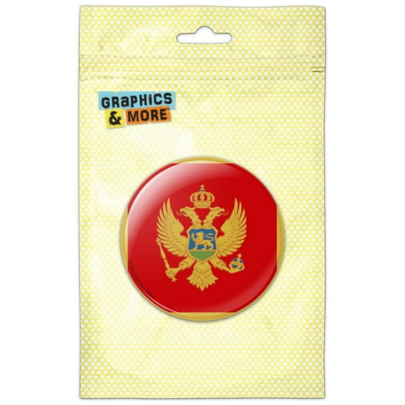 Montenegro National Country Flag Pinback Button Pin Badge