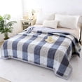 thumbnail image 6 of Cotton Summer Quilt - Lightweight Cool Quilt for Hot Sleepers, Breathable Machine Washable Thin Bedding, 59x78in Twin Size, Navy, 6 of 6