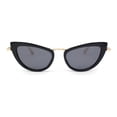 thumbnail image 2 of Retro Metal Bridge Plastic Cat Eye Gothic Luxury Fashion Sunglasses Black Gold - Black, 2 of 4