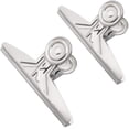thumbnail image 1 of Extra Large Bulldog Clips, 2PCS 7.8 Inch Silver Tone Metal File Paper Binder Clips Clips for Home Office School Supplies, 1 of 4