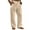 Khaki #08, variant on Mens Casual Linen Pants for Men Elastic Back Waist Lightweight Cotton Linen Trousers S