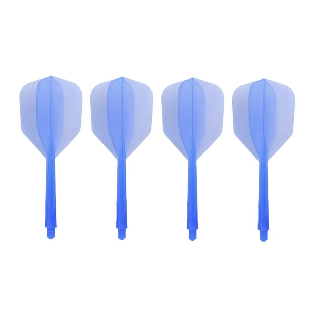 EeaseMX 4 plumas de dardos de hilo fino transparente, accesorio para dardos, para deportes al aire libre e interior (hilo fino y fino, azul)