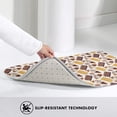 thumbnail image 4 of Chocolate Bread Waffle Print Front Door Mat, Indoor Mats for Bedroom Bathroom Kitchen, Floor Mat Non-Slip, Soft Carpet Floor Cover Machine Washable Entryway Mat - 20x31.5in, 4 of 5