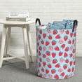 thumbnail image 5 of Goofa Strawberries Printed Circular Hamper,Laundry Basket with Handles,Storage Baskets Foldable,Large Capacity Laundry Hamper-Medium, 5 of 8
