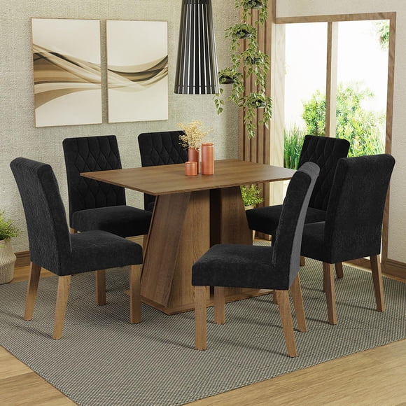 Juego De Comedor Con Mesa Y 6 Sillas Madesa Fabiana MN 01