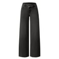 thumbnail image 5 of Women's High Waisted Wide Leg Jeans, Stretchy Denim Pants with Comfortable Baggy Fit, Fashion Casual Trouser for Everyday Wear and Versatile Outfit Combinations Black L, 5 of 5