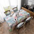 thumbnail image 4 of Easter Rectangle Tablecloth, Spring Bunny Feet Flowers Eggs Blue Wooden Grain Waterproof & StainResistant Tablecloth, Washable Oil-proof Table Cover for Dining/Party/Wedding/Camping/Buffet 52x70 In, 4 of 9