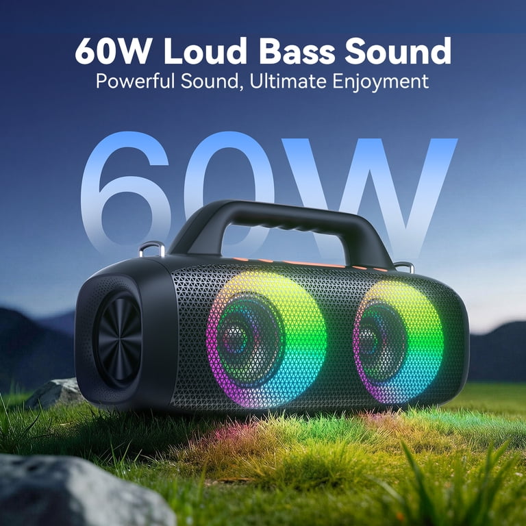 VEATOOL Portable Bluetooth Speaker 80W with RGB Lights photo 2