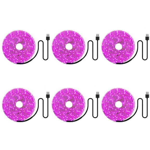 6X LED Grow Light Full Spectrum 5V USB Grow Light Strip 2835 LED for Plants Greenhouse Hydroponic Growing 100cm