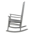 thumbnail image 5 of Pemberly Row Traditional Hardwood Indoor/Outdoor Patio Porch Rocker in Gray, 5 of 7
