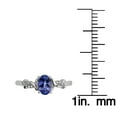 thumbnail image 3 of 10k White Gold Oval Tanzanite and Braided Diamond Accent Ring, 3 of 5