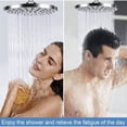 thumbnail image 5 of Anti-Limescale Shower Head, Stainless Steel Shower Head, Rain Shower Head, Water Saving and High Pressure Fixed Shower Head for Bathroom, Silver, 5 of 5