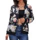 thumbnail image 2 of Chaqueta De Béisbol Con Estampado Floral, Dobladillo Elástico Chaqueta Estampada De Manga Larga A La Moda Puños Acanalados Cuello Redondo Para Fiesta Para Mujer Para Oficina ANGGREK Flor de peonía negra L, 2 of 6