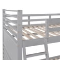 thumbnail image 5 of Full over Full Wood Bunk Bed with Two Storage Drawer, Removable Ladder and Safety Guardrail for Kids, Teens, Adults, Convertible to 2 Separated beds (Gray), 5 of 7