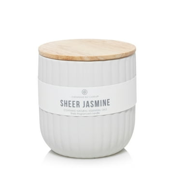 Chesapeake Bay Candle Minimalist Collection Sheer Jasmine - 10.1oz Soft-Touch Medium Ribbed Jar Candle