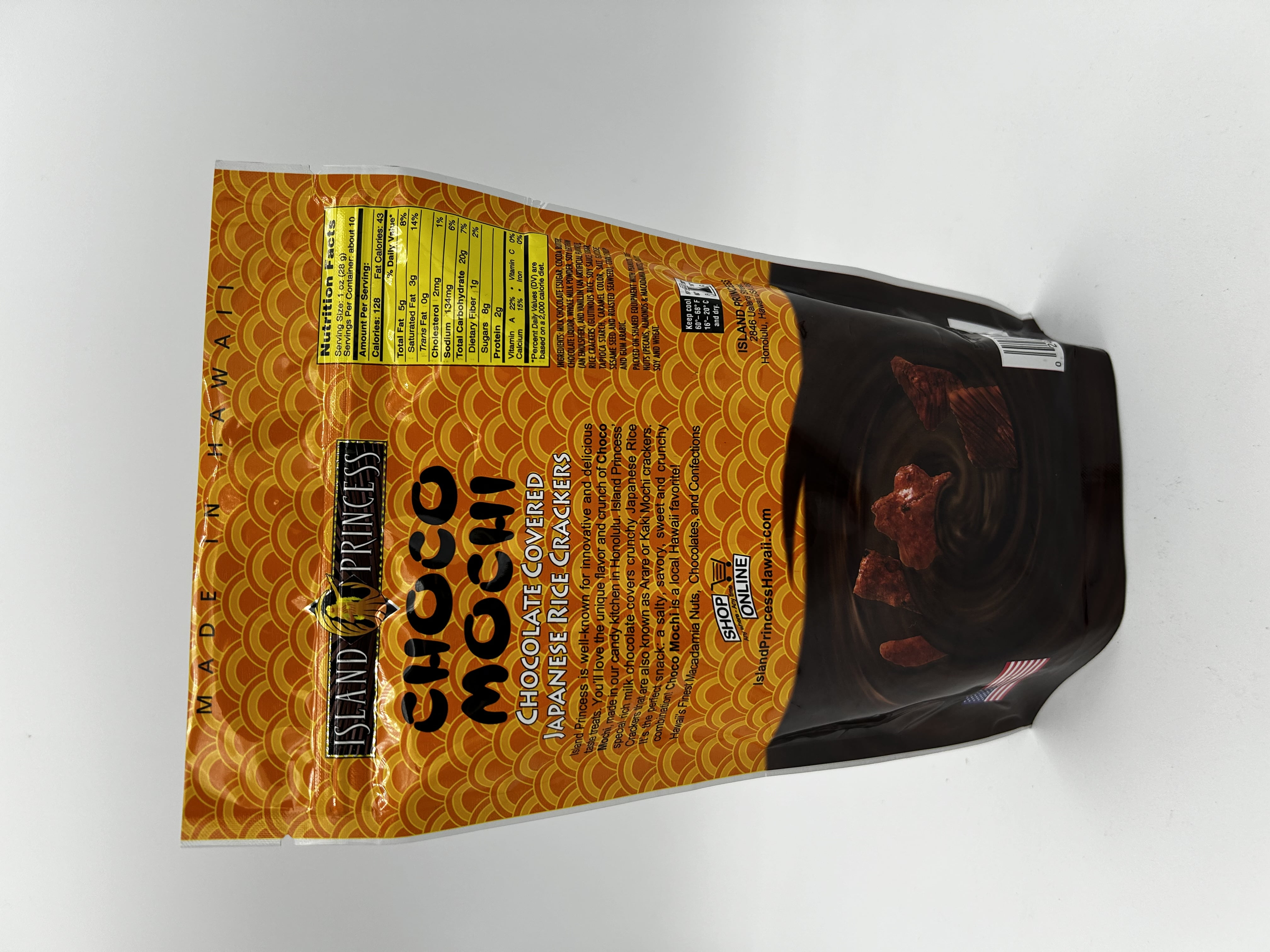 Island Princess Chocolate Covered Japanese Rice Crackers, 10 oz. Resealable Bag