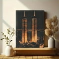 thumbnail image 6 of Night View Twin Towers Canvas Painting/Wall Art，Perfect for Living Room，Bedroom，Office，Hotel，Apartment Decoration, 6 of 8