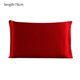 thumbnail image 1 of Funda de almohada de seda de morera, funda de almohada transpirable de 2 lados, funda de almohada de color sólido para la piel del cabello, rojo vino, 51x76cm kenally HA003379-25, 1 of 7